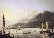 unknow artist A View of Maitavie Bay,in the Island of Otaheite Tahiti china oil painting artist